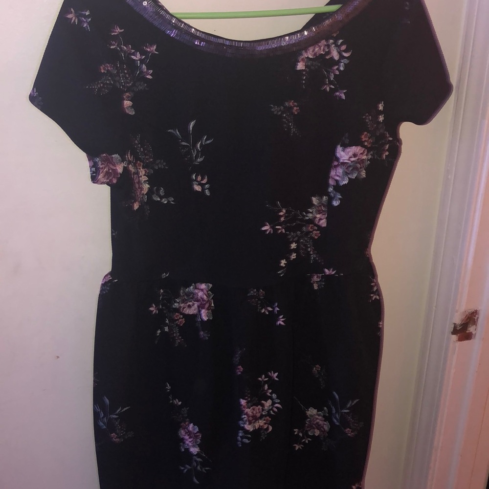 Black floral dress
